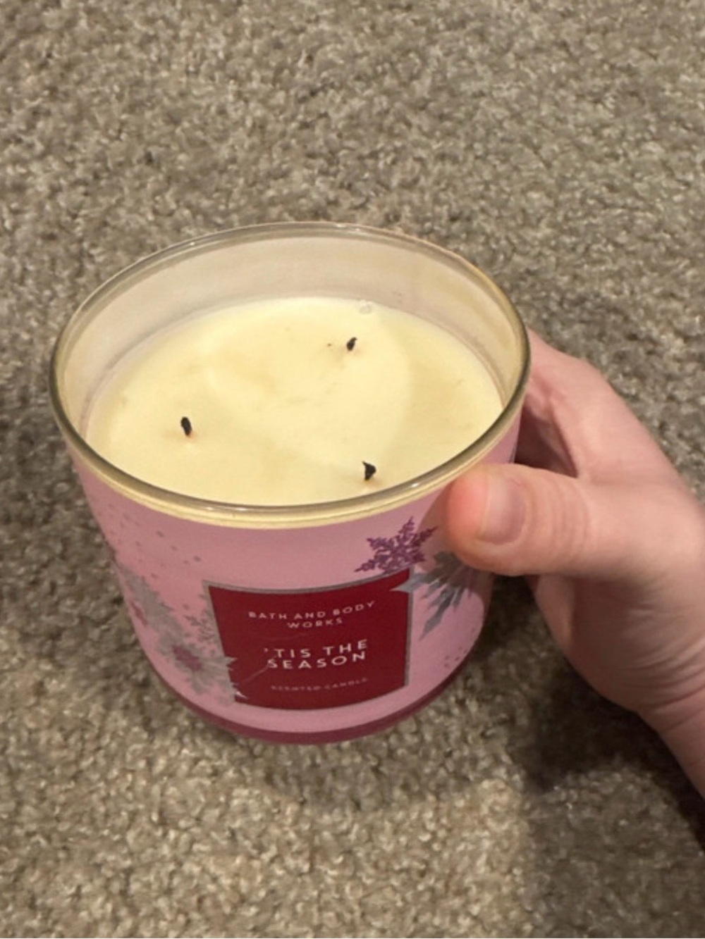 Bath & Body Works Pink 'Tis The Season Holiday Scented Candle - Picture 2 of 2